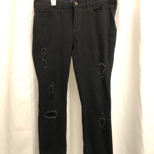 Hollister black distressed skinny jeans